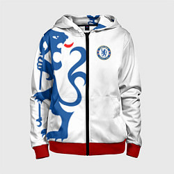 Толстовка на молнии детская FC Chelsea: White Lion, цвет: 3D-красный