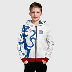 Толстовка на молнии детская FC Chelsea: White Lion, цвет: 3D-красный — фото 2