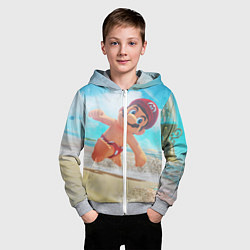 Толстовка на молнии детская Super Mario Summer Odyssey, цвет: 3D-меланж — фото 2