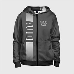 Толстовка на молнии детская Audi: Grey Sport, цвет: 3D-черный