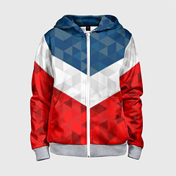 Толстовка на молнии детская Форма России, цвет: 3D-меланж
