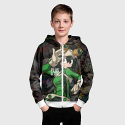 Толстовка на молнии детская My Hero Academia в очках, цвет: 3D-белый — фото 2