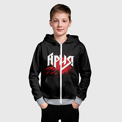 Толстовка на молнии детская Ария, цвет: 3D-меланж — фото 2