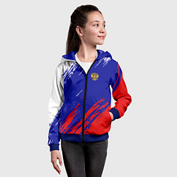 Толстовка на молнии детская RUSSIA SPORT, цвет: 3D-синий — фото 2