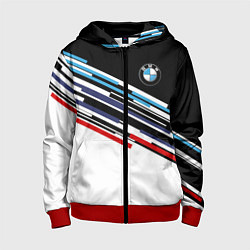 Толстовка на молнии детская BMW BRAND COLOR БМВ, цвет: 3D-красный