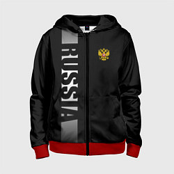 Детская толстовка на молнии Russia: Black Line