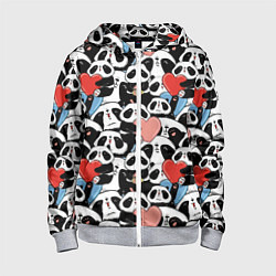 Детская толстовка на молнии Funny Pandas