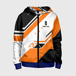 Толстовка на молнии детская R6S: Asimov Orange Style, цвет: 3D-синий