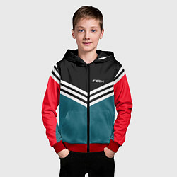 Толстовка на молнии детская Firm 90s: Arrows Style, цвет: 3D-красный — фото 2