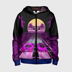 Толстовка на молнии детская Digital Race, цвет: 3D-синий