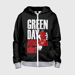 Детская толстовка на молнии Green Day: American Idiot