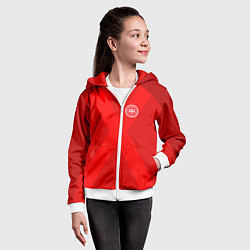 Толстовка на молнии детская Denmark Team WC 2018, цвет: 3D-белый — фото 2