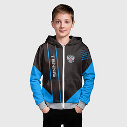 Толстовка на молнии детская Tennis: Russian Style, цвет: 3D-меланж — фото 2