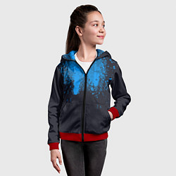 Толстовка на молнии детская Android Blood: Blue, цвет: 3D-красный — фото 2