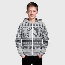 Толстовка на молнии детская Team Liquid: Grey Winter, цвет: 3D-меланж — фото 2