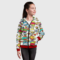 Толстовка на молнии детская Pop art Fashion, цвет: 3D-красный — фото 2
