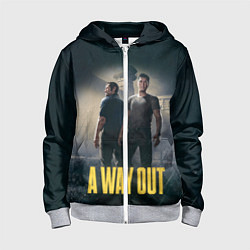 Толстовка на молнии детская A Way Out, цвет: 3D-меланж