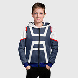 Толстовка на молнии детская MHA U A SCHOOL, цвет: 3D-синий — фото 2
