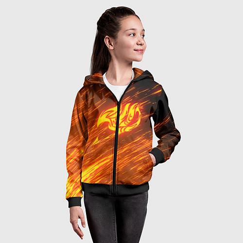 Детская толстовка на молнии NATSU DRAGNEEL / 3D-Черный – фото 4