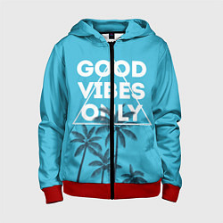 Детская толстовка на молнии Good vibes only