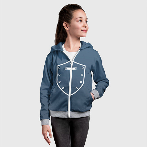 Детская толстовка на молнии R6S: Montagne / 3D-Меланж – фото 4