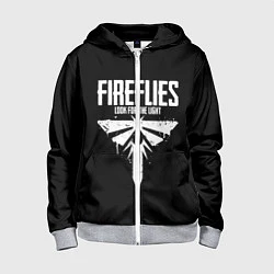 Толстовка на молнии детская Fireflies: White Logo, цвет: 3D-меланж