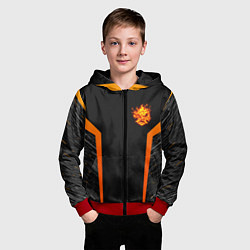 Толстовка на молнии детская Cyberpunk 2077: Samurai Style, цвет: 3D-красный — фото 2