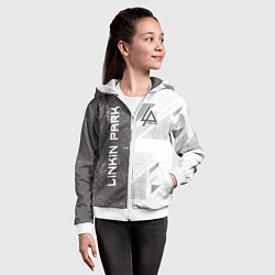 Толстовка на молнии детская Linkin Park: Grey Form, цвет: 3D-белый — фото 2