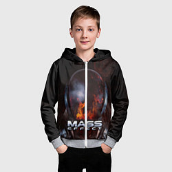 Толстовка на молнии детская Mass Effect, цвет: 3D-меланж — фото 2