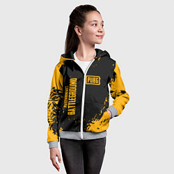 Толстовка на молнии детская PUBG: Black Fashion, цвет: 3D-меланж — фото 2