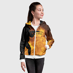 Толстовка на молнии детская CS:GO Dark Fire, цвет: 3D-белый — фото 2