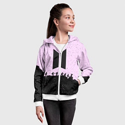 Толстовка на молнии детская Bangtan Boys, цвет: 3D-белый — фото 2