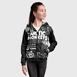 Толстовка на молнии детская Arctic Monkeys: I'm in a Vest, цвет: 3D-черный — фото 2