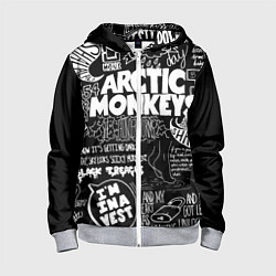 Толстовка на молнии детская Arctic Monkeys: I'm in a Vest, цвет: 3D-меланж