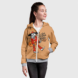 Толстовка на молнии детская Blues Music, цвет: 3D-меланж — фото 2