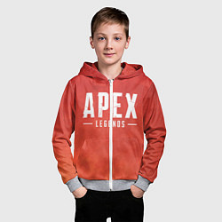 Толстовка на молнии детская Apex Legends: Red Logo, цвет: 3D-меланж — фото 2
