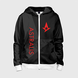 Толстовка на молнии детская Astralis: Dark Style, цвет: 3D-белый