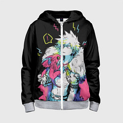 Толстовка на молнии детская Кацуки, цвет: 3D-меланж