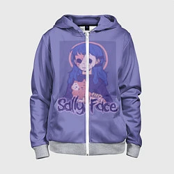 Толстовка на молнии детская Sally Face: Violet Halo, цвет: 3D-меланж