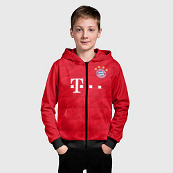 Толстовка на молнии детская FC Bayern: Home 19-20, цвет: 3D-черный — фото 2