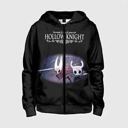 Толстовка на молнии детская Hollow Knight, цвет: 3D-черный