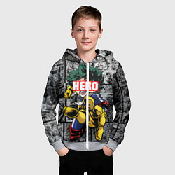 Толстовка на молнии детская Deku Плашка переносная, цвет: 3D-меланж — фото 2