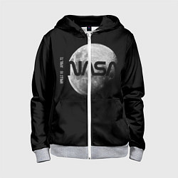 Толстовка на молнии детская NASA Apollo 16, цвет: 3D-меланж