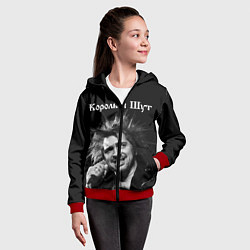 Толстовка на молнии детская Король и Шут, цвет: 3D-красный — фото 2