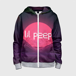 Толстовка на молнии детская Lil peepLogo, цвет: 3D-меланж