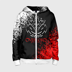 Толстовка на молнии детская Overlord, цвет: 3D-белый