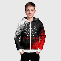 Толстовка на молнии детская Overlord, цвет: 3D-белый — фото 2