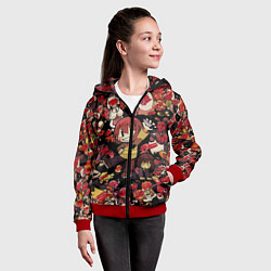 Толстовка на молнии детская UNDERTALE CHARA, цвет: 3D-красный — фото 2
