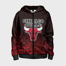 Толстовка на молнии детская CHICAGO BULLS, цвет: 3D-черный
