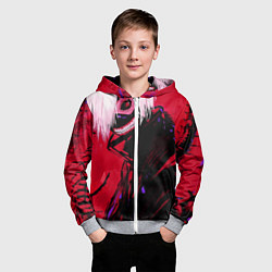 Толстовка на молнии детская Токийский Гуль, цвет: 3D-меланж — фото 2